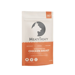 Meaty Treaty Freeze Dried Australian Chicken Breast Cat & Dog Treats 100g