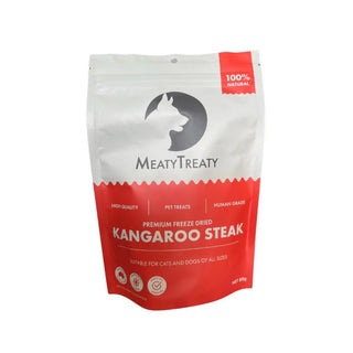 Meaty Treaty Freeze Dried Kangaroo Steak Cat & Dog Treats 80g