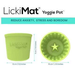 Lickimat Yoggie Pot Slow Feeder Dog Bowl - Orange