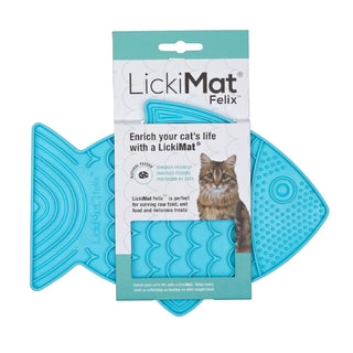 LickiMat Felix Slow Food Bowl for Cats – Turquoise