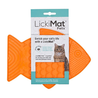 LickiMat Felix Slow Food Bowl for Cats – Orange