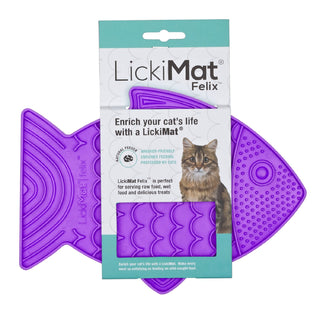 LickiMat Felix Slow Food Bowl for Cats – Purple