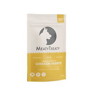 Meaty Treaty Freeze Dried Australian Chicken Hearts Cat & Dog Treats 100g